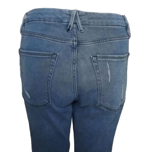 GOOD AMERICAN Jeans, 8/29, Light Wash, Good straight, Ankle, Zipper fly, Pockets - Picture 5 of 15